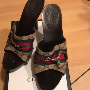 Authentic Gucci high heel sandals.